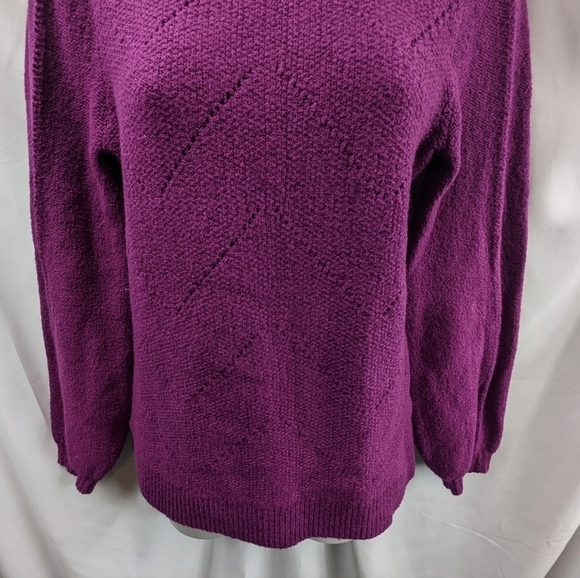Lucky Brand Puff Sleeve Crew Neck Sweater Sz XS - Picture 3 of 10